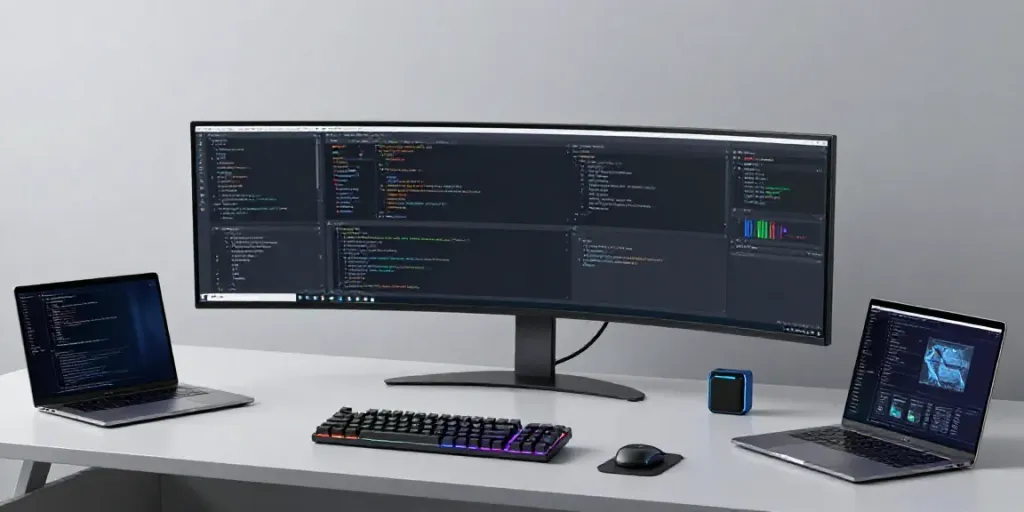 Aktuelle Gadget-Nachrichten über Softwareentwicklung und digitale Lösungen in einem modernen Arbeitsplatz.