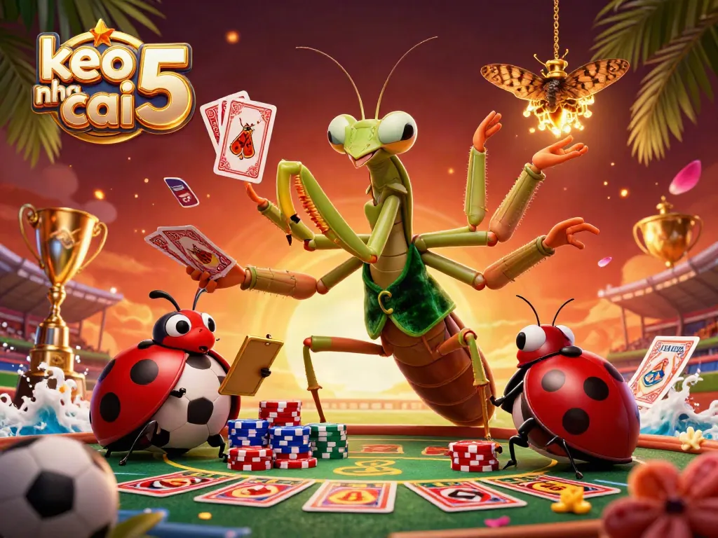 Engage with keo nha cai 5 betting strategies in a vibrant sports betting scene featuring dynamic characters and elements.