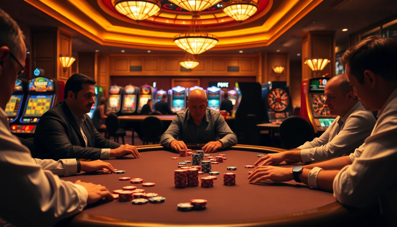 Experience the thrill of high-stakes poker with 88TT at a luxurious casino table.