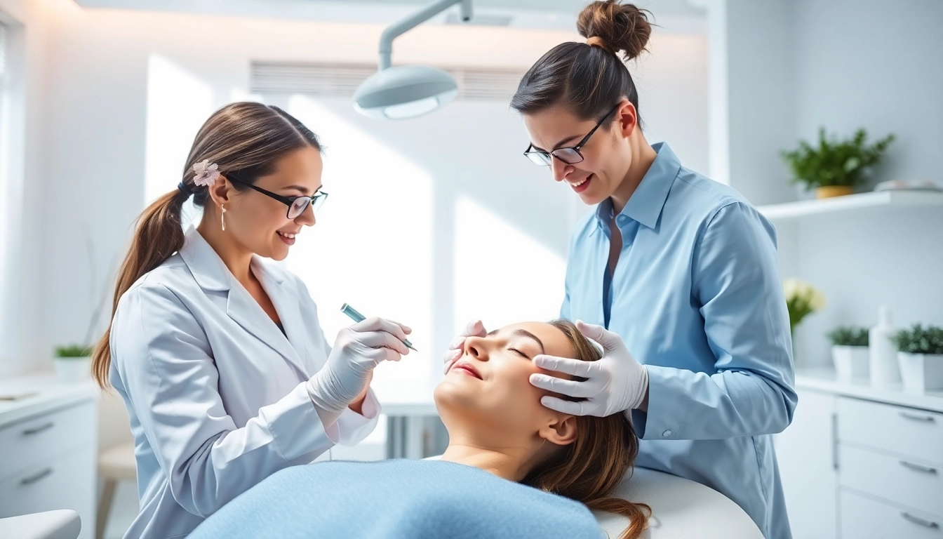 Kirkegaard Aesthetics: Hautpflegeberatung in modernem Klinikraum mit professionellem Fachpersonal.