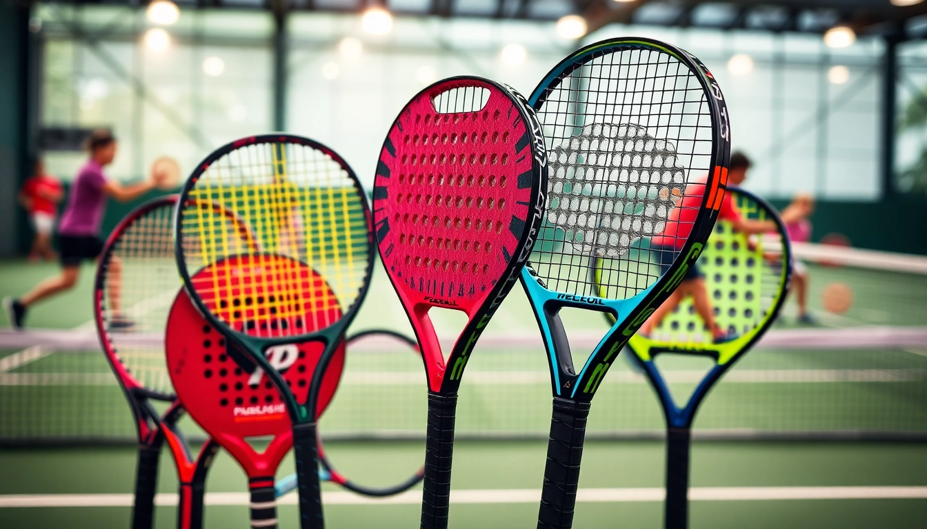 Padel tennis schläger in action during a competitive match, showcasing their unique designs und features.