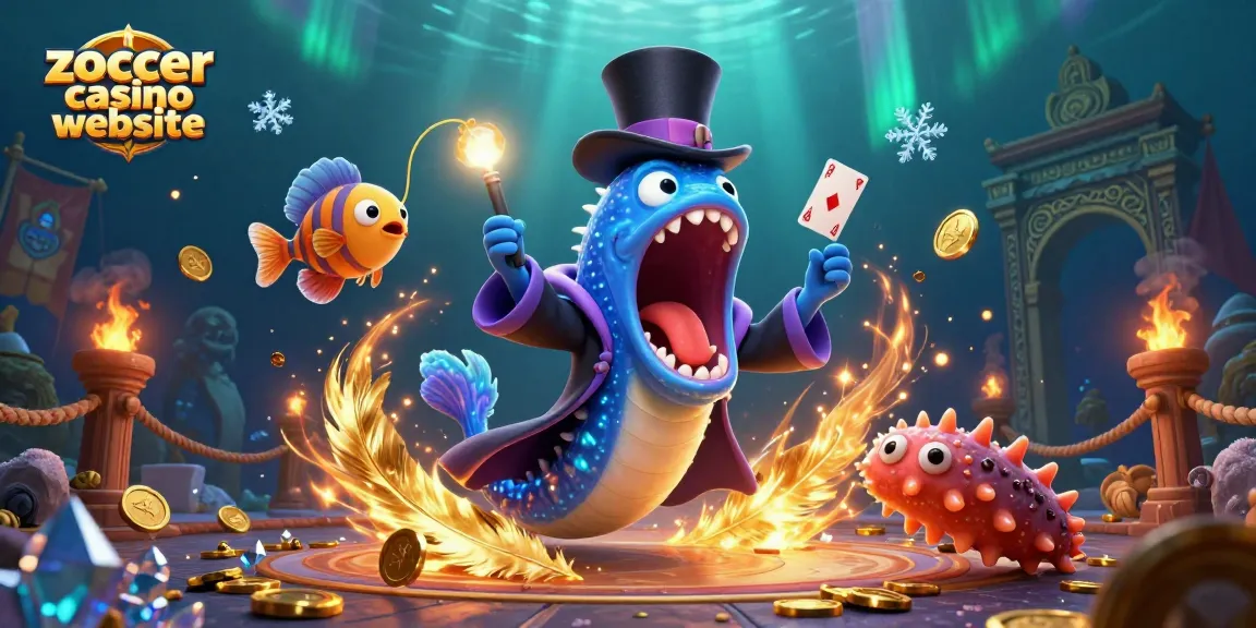 Experience exciting gameplay at the zoccer casino website with dazzling 3D aquatic characters performing magic.