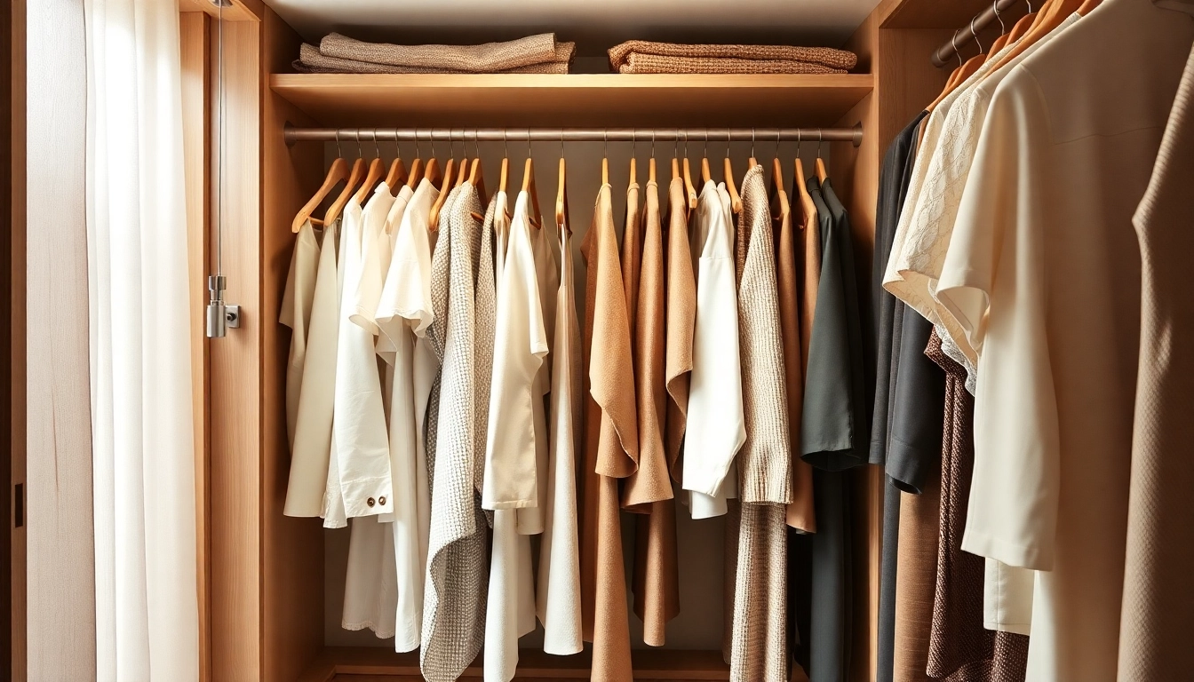 Stilvolle Kleiderbügel 100 Stück im modernen Kleiderschrank für organisierte Garderobe.