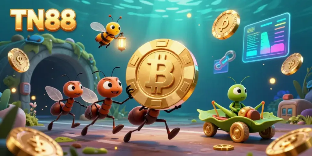 Watch the TN88 team of ants pull off their casino heist with playful determination!