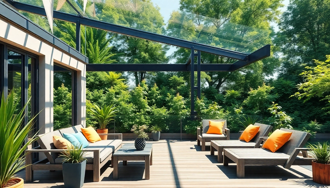 Genießen Sie die Terrassenüberdachung Krefeld mit hochwertigem Glasdach und einladendem Gartenambiente.