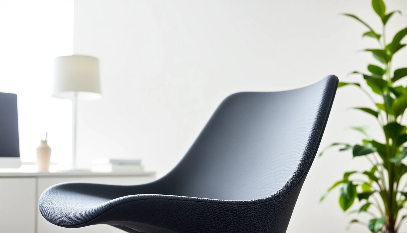 Ergonomischer Herman Miller Setu Stuhl in modernem Büroambiente.