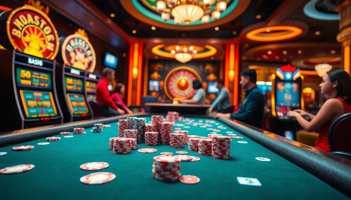 Naga99 players enjoying an exciting jackpot win at a colorful casino table