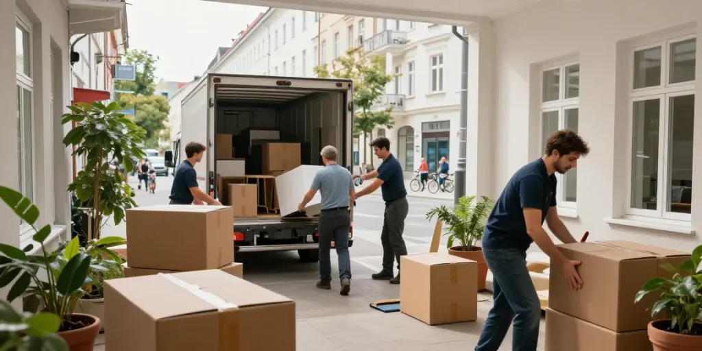 Entrümpler Wien: Professionelles Team in Wien beim Entrümpeln eines Apartments.