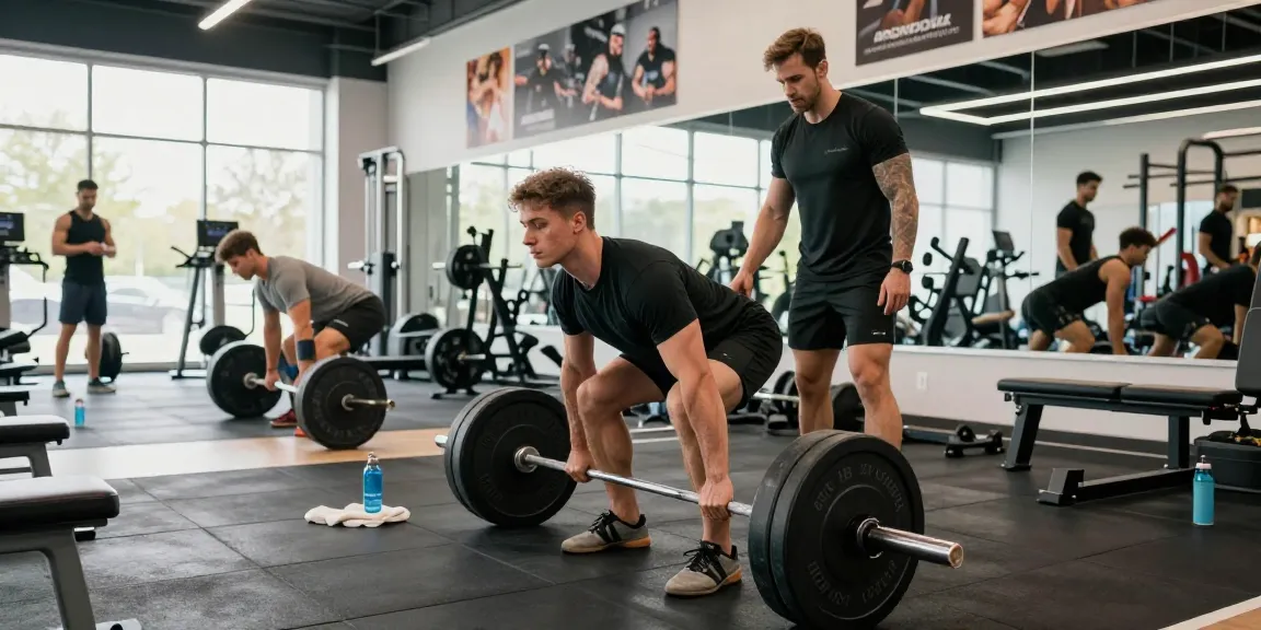 Kraftsportler im Fitnessstudio, der Stärke und Fitness im Anabolika Shop Deutschland zeigt.