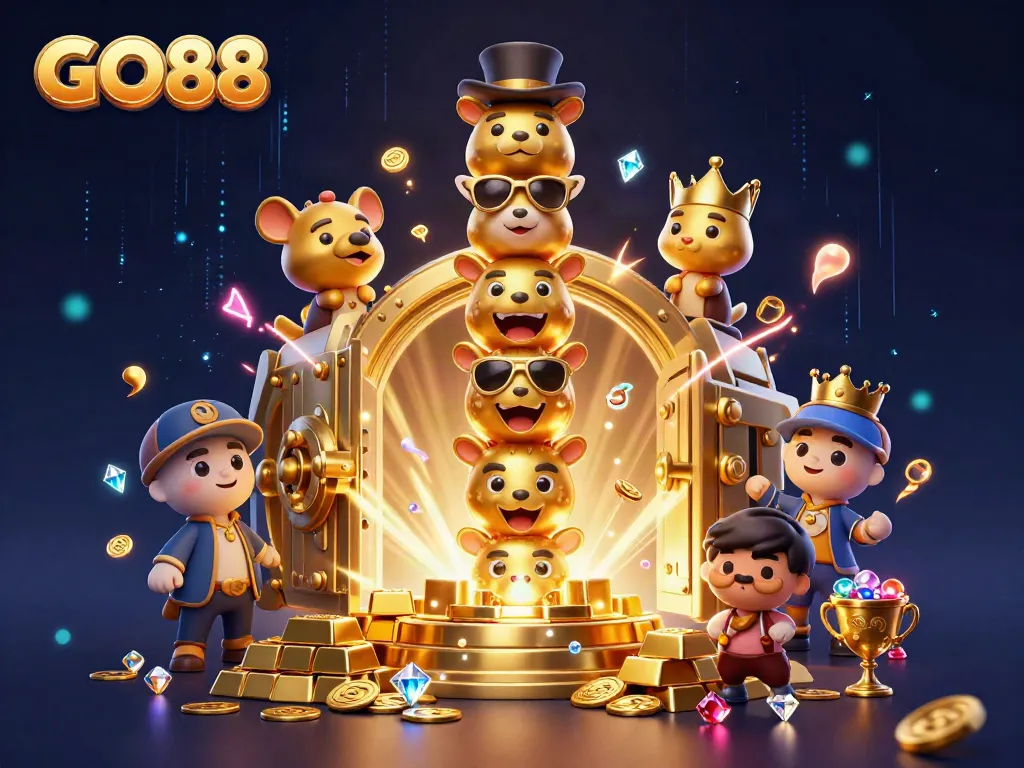 Engage in thrilling moments at GO88, where a dazzling casino fantasy comes alive through golden treasures and animated charm.