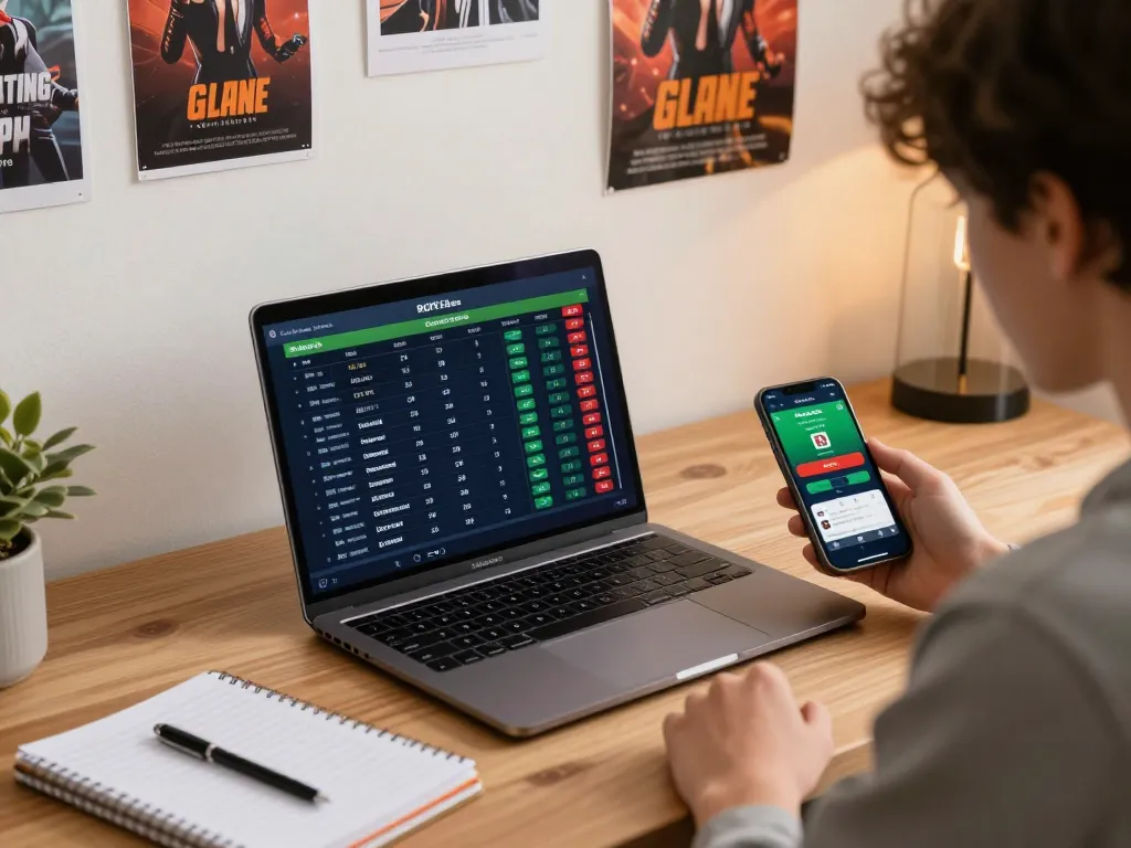 KQBD user placing sports bets online, showcasing engaging sports betting environment.