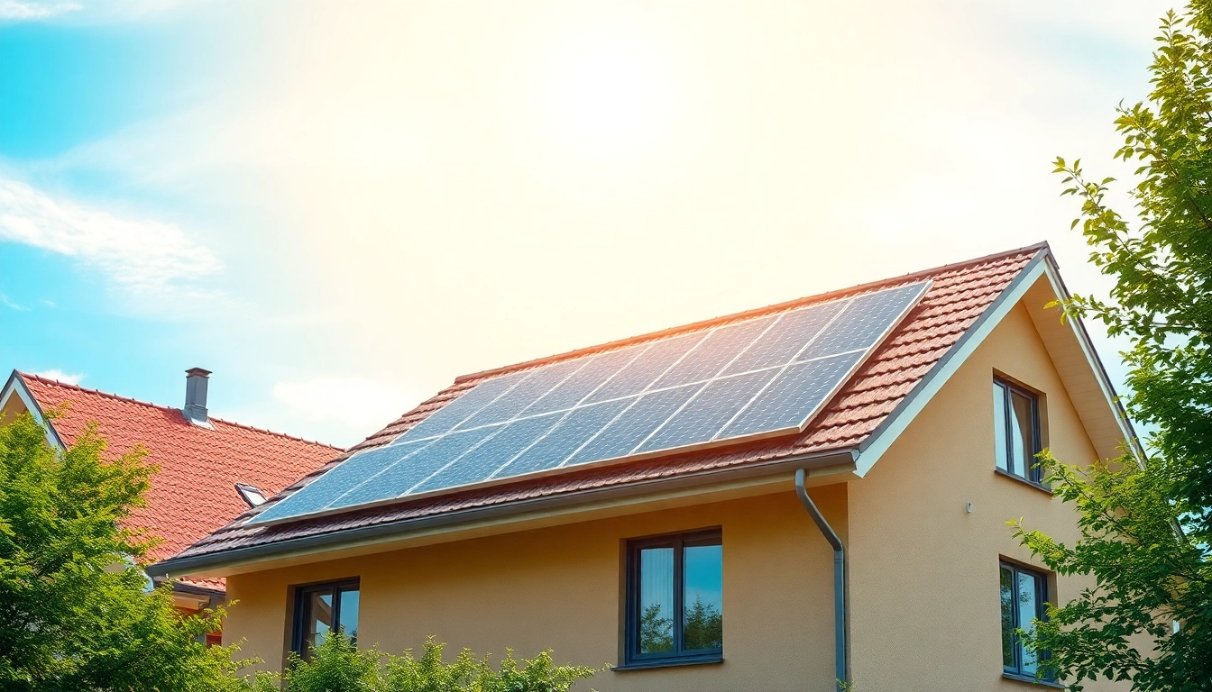 Entdecken Sie den vollständigen Vergleich von Solarstromanlagen, während ein modernes Haus mit Solaranlage im Sonnenlicht erstrahlt.