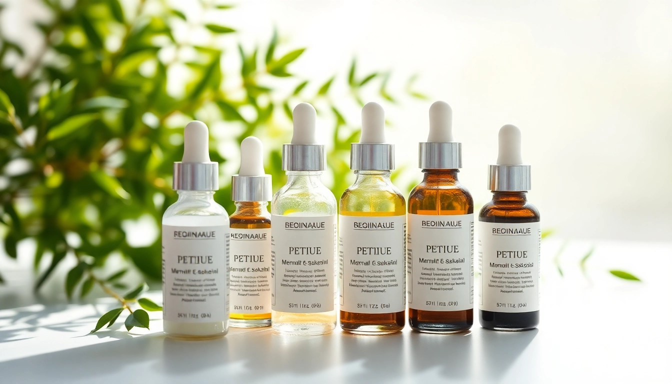 Peptide kaufen für effektive Hautpflege in eleganten Vial-Anordnungen.
