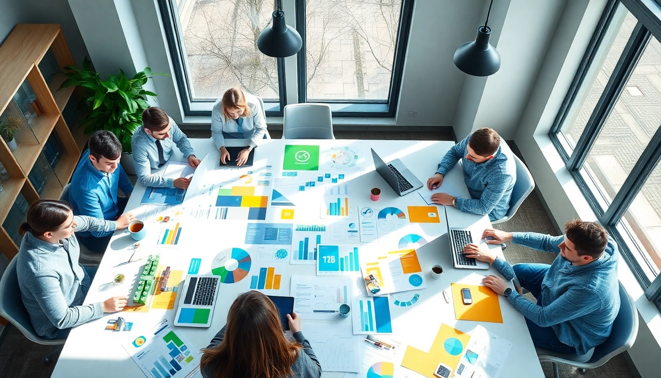Werbeagentur Koblenz: Professionelles Marketing-Team bei kreativer Besprechung.