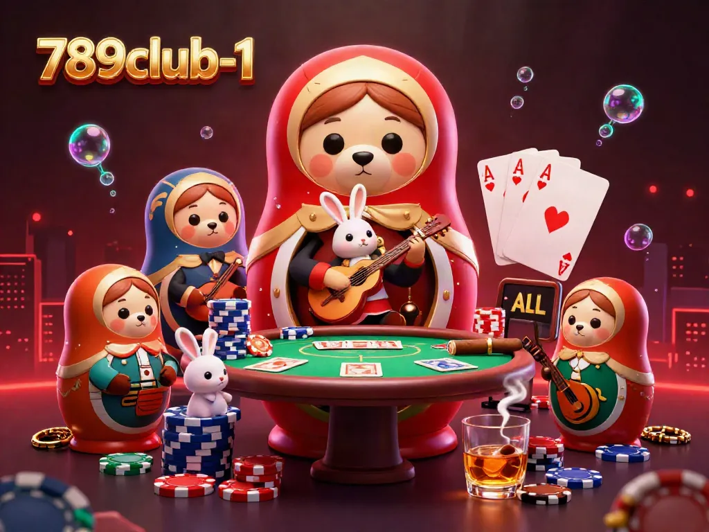 Engage in thrilling gameplay with 789club-1's vibrant casino scene featuring animated characters and gaming elements.