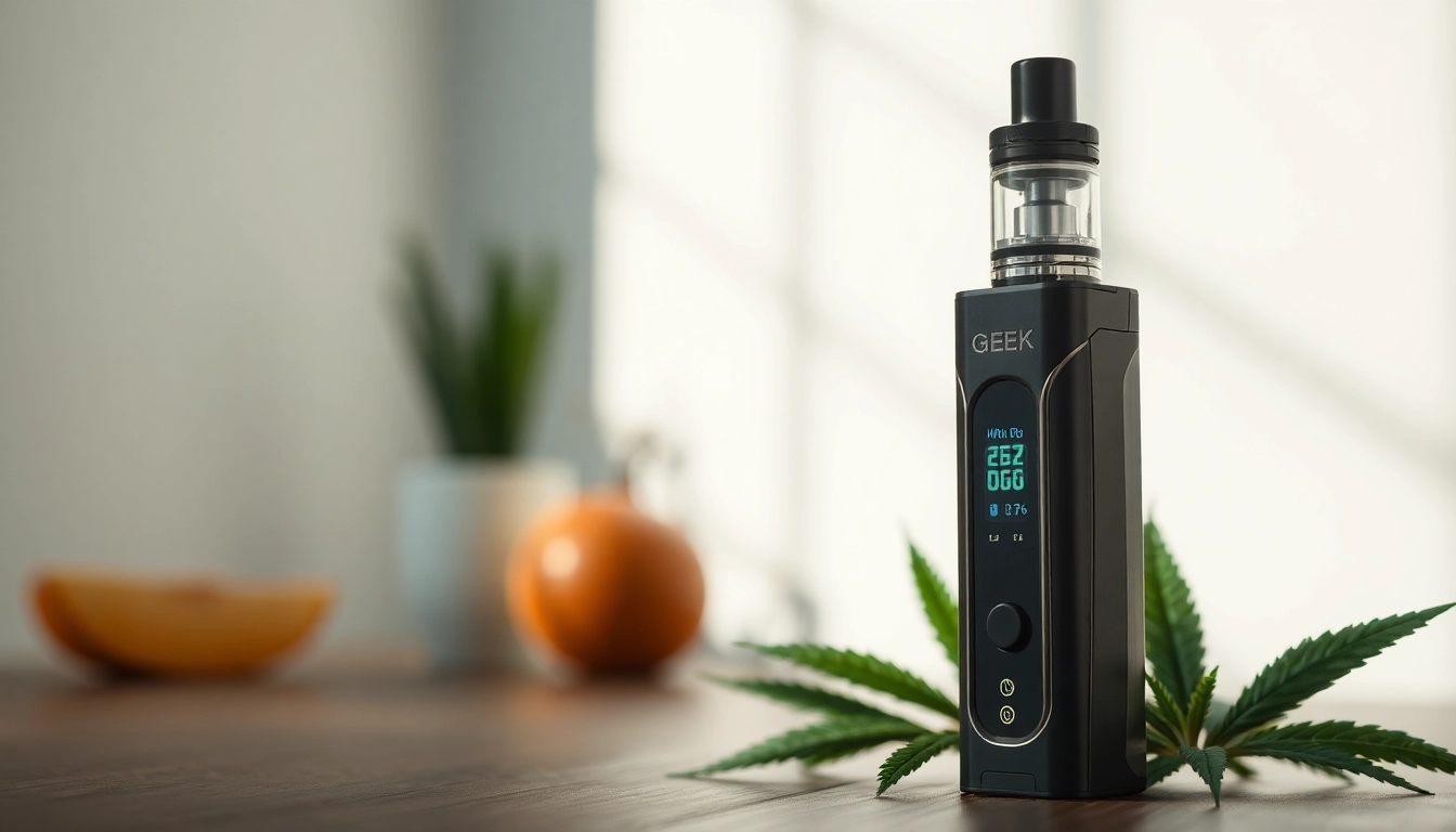 Showcasing GEEK THC vape device designed for a premium vaping experience.