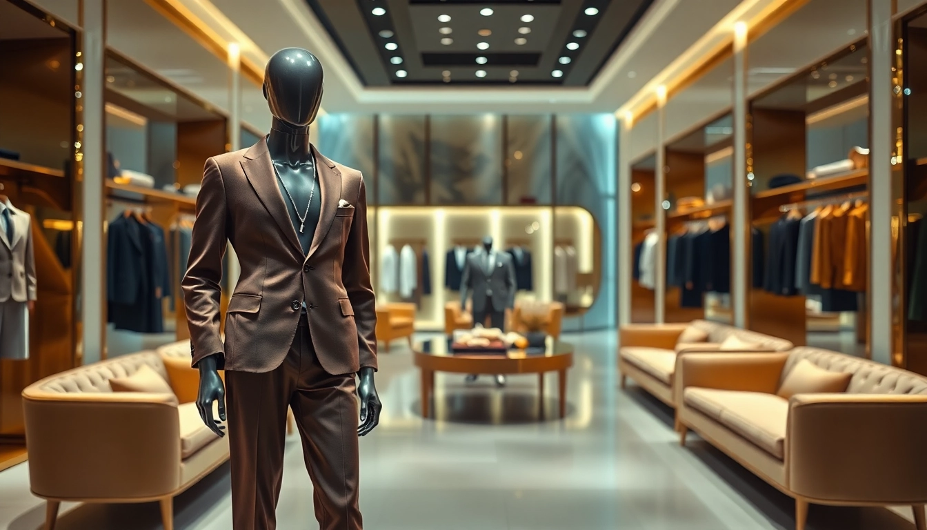 Elegant boutique interior featuring Alvionz luxury fashion display.