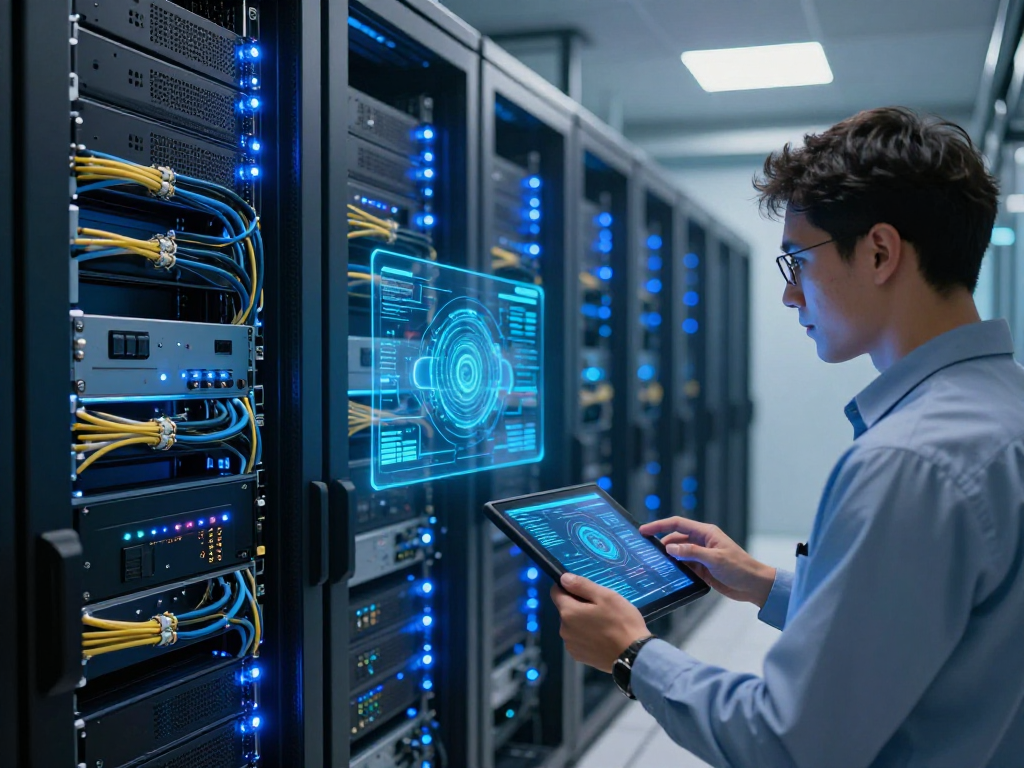 Iptv reseller solutions in a modern cloud computing data centre with advanced digital technologies for enhanced performance.
