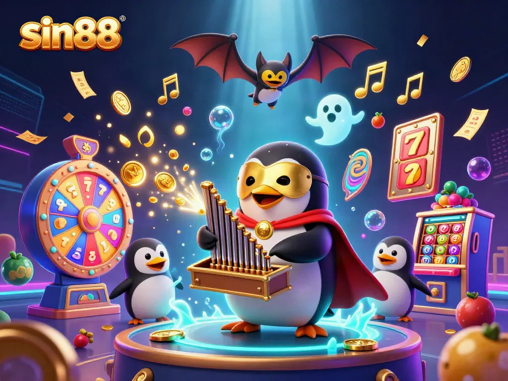 Experience thrilling gameplay at sin88 with a vibrant 3D casino illustration featuring captivating characters and dynamic elements.