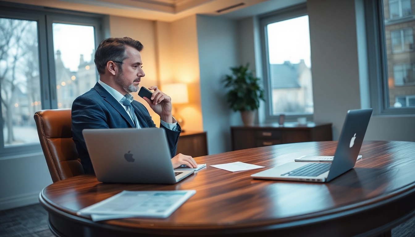 Headhunter CEO analysiert Bewerbungsunterlagen in einem modernen Büro.