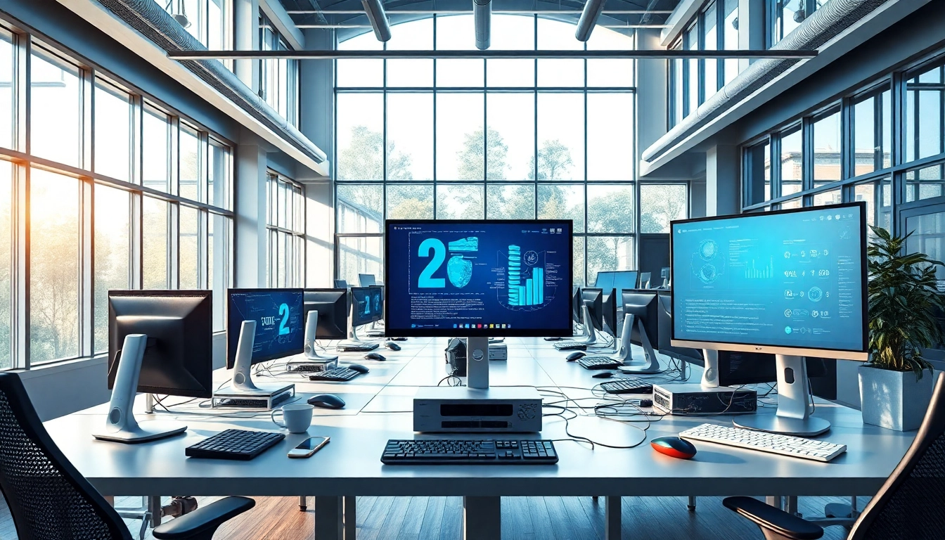 Technologie-Innovationen in einem modernen Büro mit fortschrittlichen Geräten.