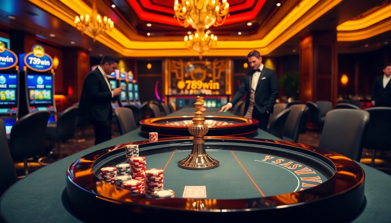 Experience high-stakes gaming at 789win with a luxurious poker table and exciting betting opportunities.