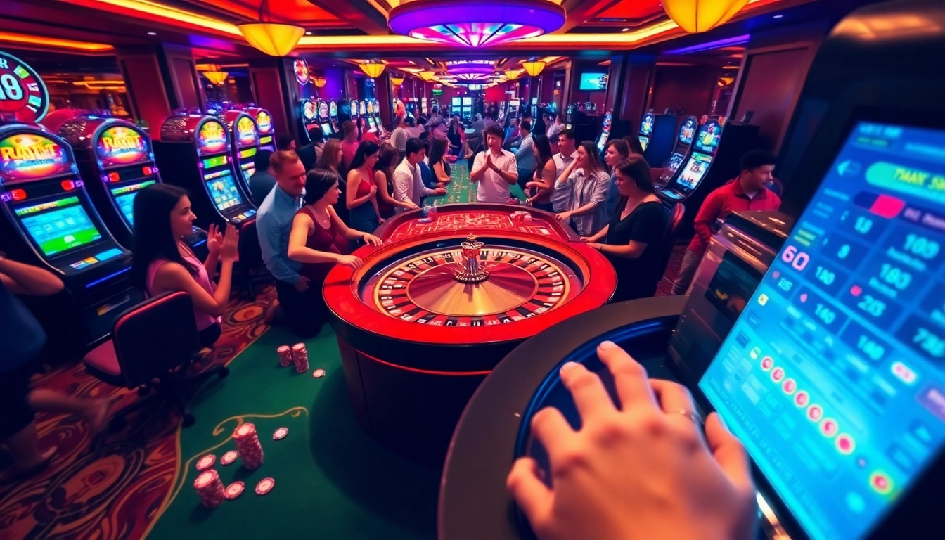Experience thrilling gambling action at https://88vv.marketing/ with vibrant tables, energetic players, and luxurious casino elements.