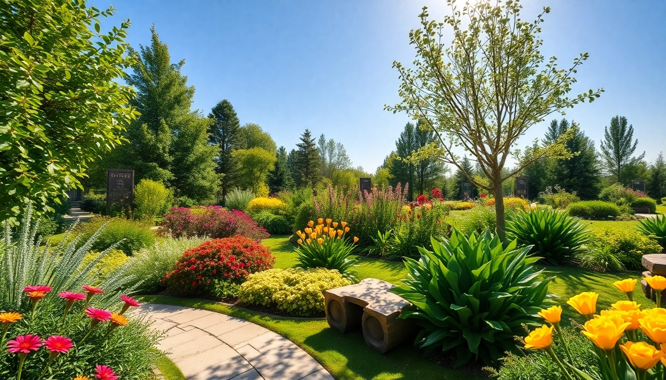 Gestalten Sie mit Galabau München eine einladende Gartenlandschaft mit bunten Blumen.
