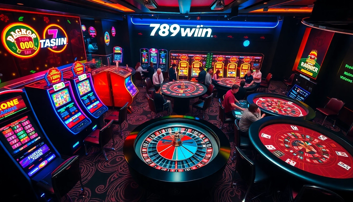 Experience the thrill of casino games at 789win with vibrant slot machines and engaging poker tables.