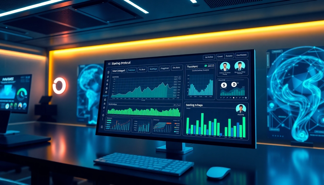 Anyone Protocol Dashboard showcasing an innovative staking interface with engaging analytics and community features.