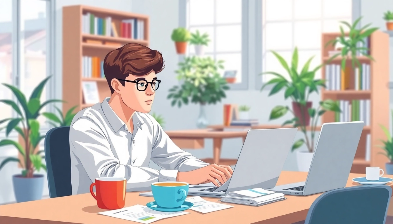 Erhalten Sie umfassende Arbeitslosengeld Informationen in einem modernen Büro mit Dokumenten und Laptop.