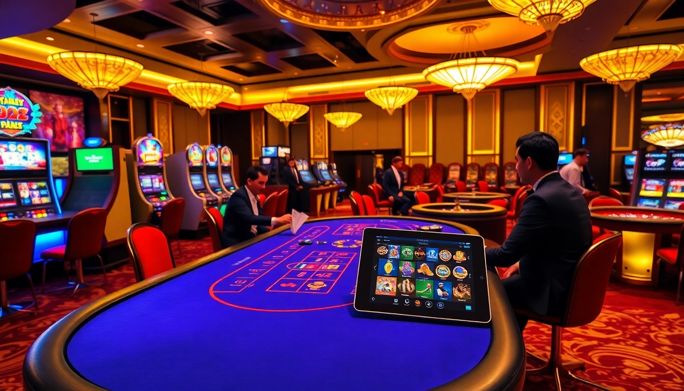 Experience the thrill of FIVE 88 at a luxurious baccarat table in a vibrant casino atmosphere.
