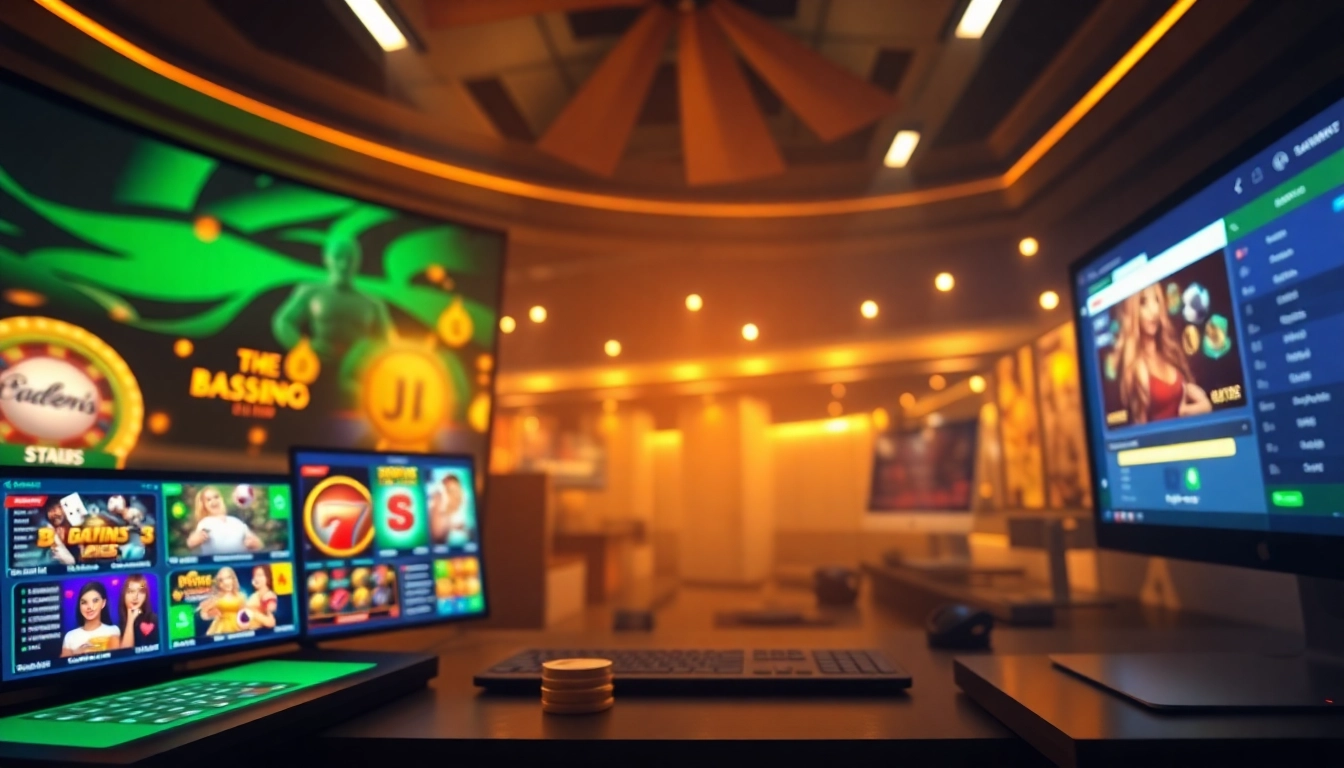 Visual representation of a trusted online betting platform, showcasing games and customer support, embodying nhà cái uy tín.