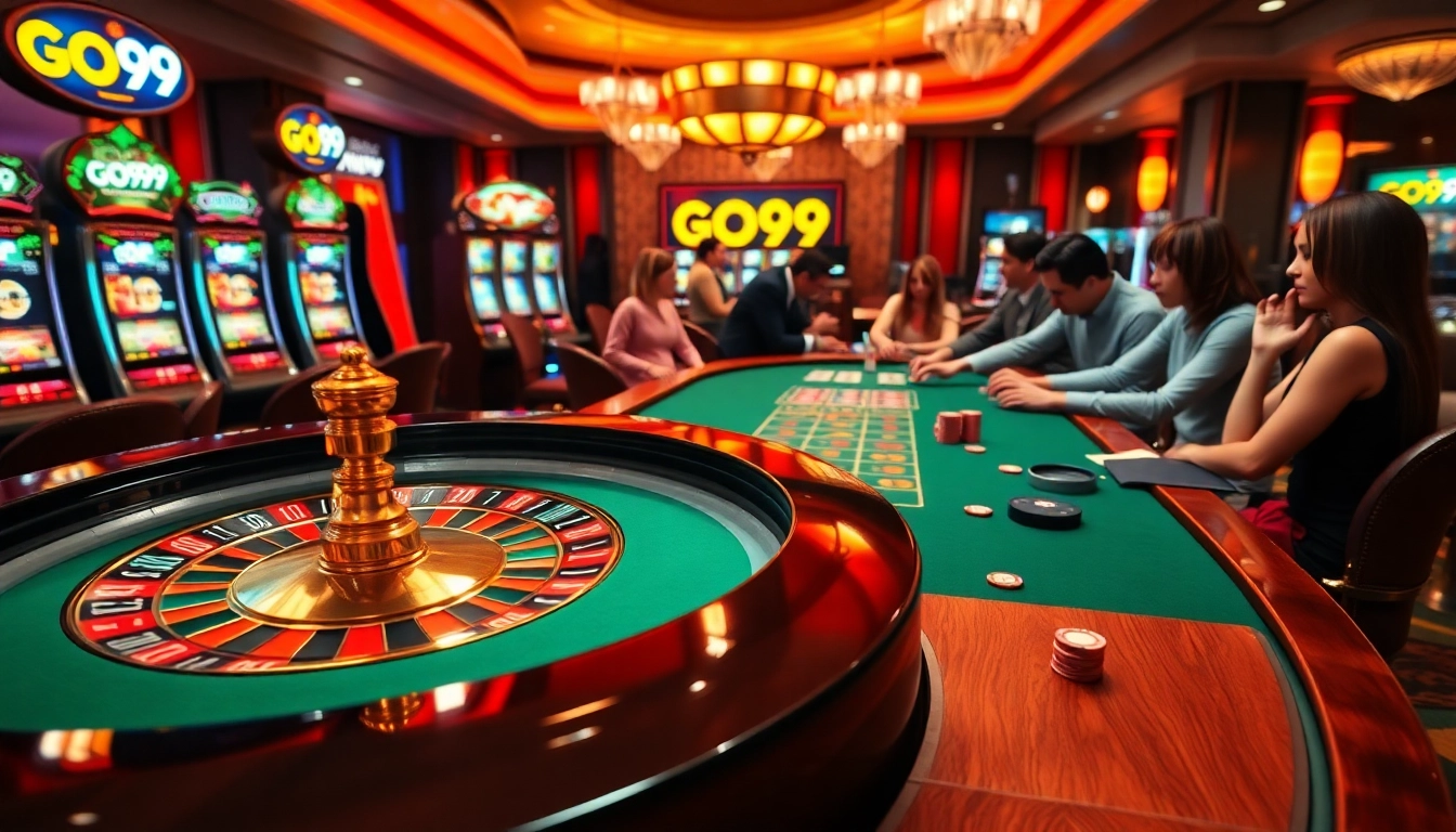 Players enjoying a thrilling casino experience at GO99 with dynamic games and vibrant atmosphere.