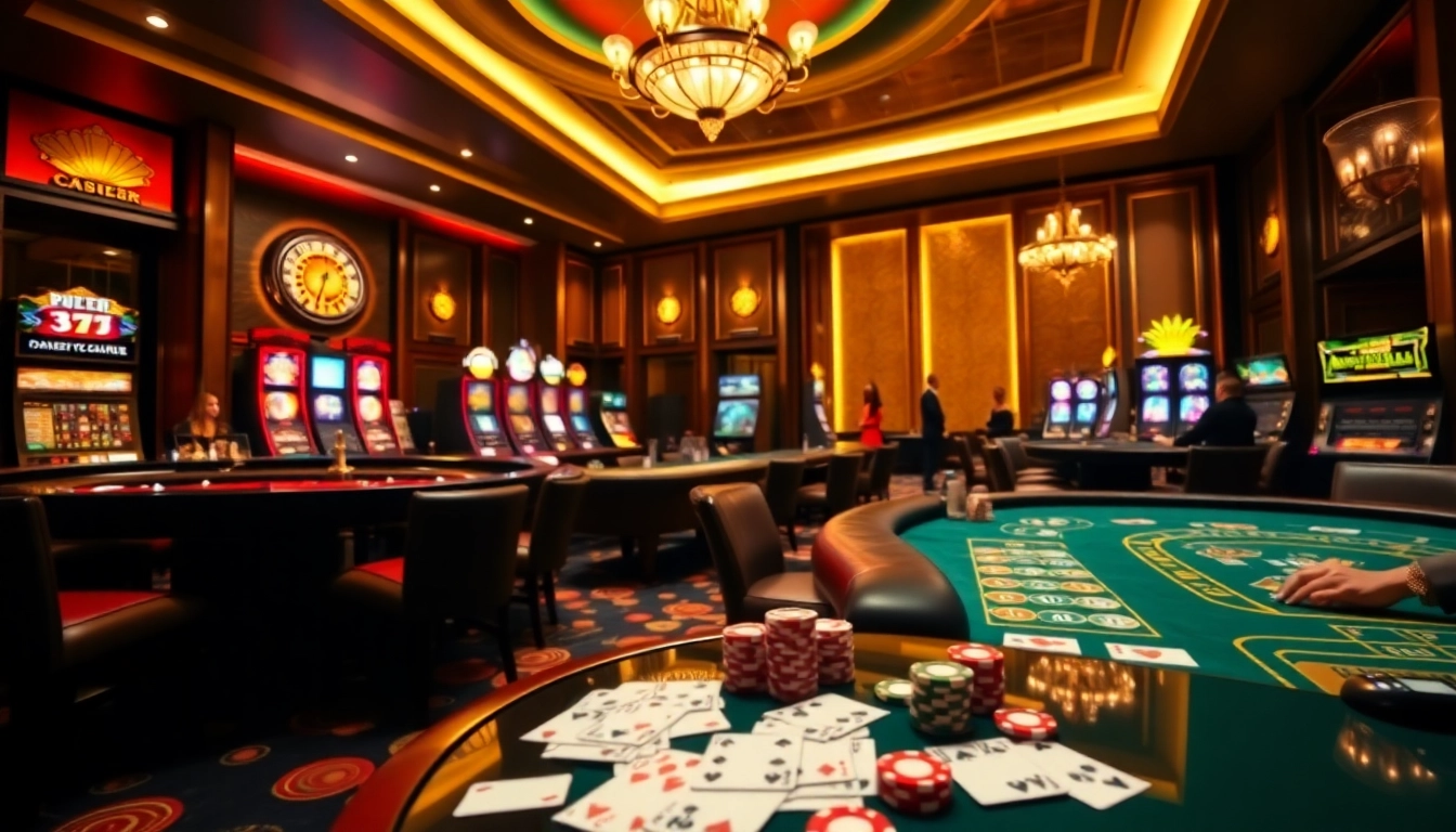 Bester Plagiatsprüfer online showcasing exciting casino elements like roulette and poker.