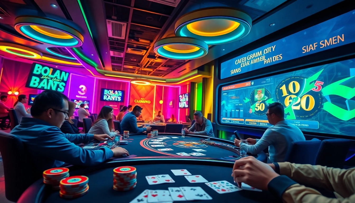 Exciting online game bài đổi thưởng scene showcasing vibrant gameplay and animated cards.