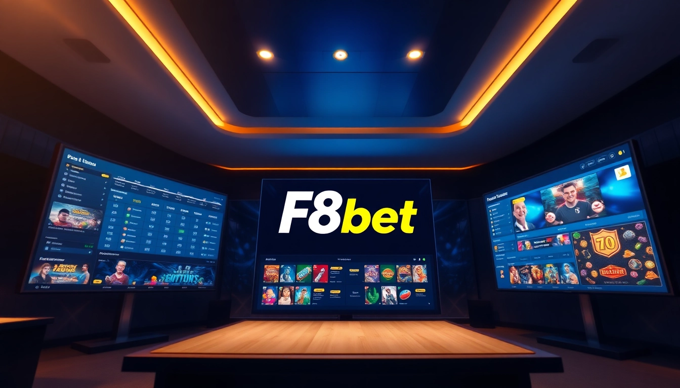 Dynamic F8bet online betting platform interface with sports and casino games.