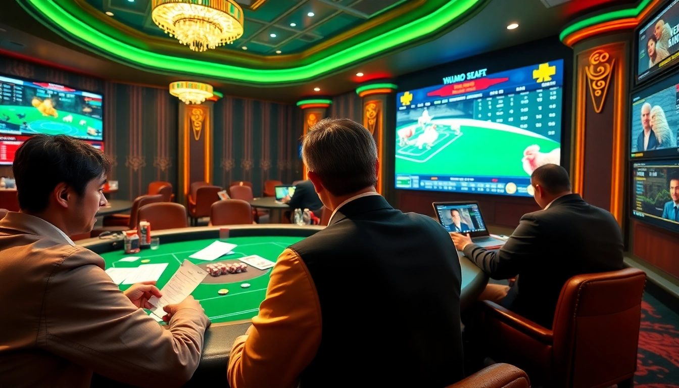 View of a thrilling online gambling scene highlighting đá gà thomo 67 with live betting and rich casino visuals.