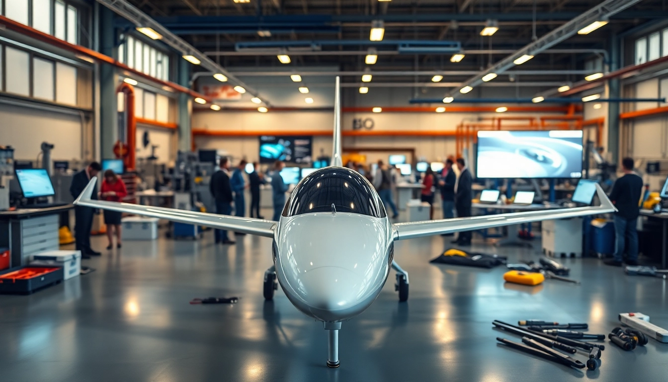 Indaero zeigt innovative Flugzeuglösungen in einer dynamischen Industriekulisse.