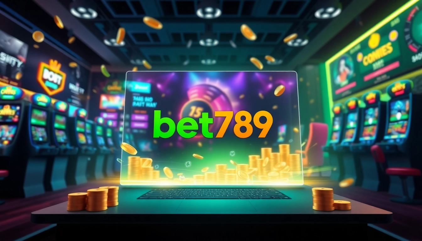 Explore the vibrant bet789 online gambling interface, showcasing a variety of betting options and sleek design.