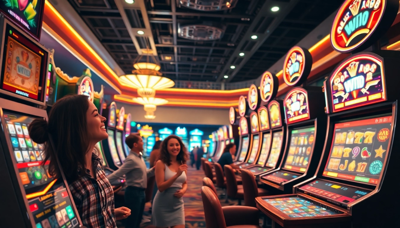 Exciting Slvip online casino gaming experience with vibrant slots and players engaging.