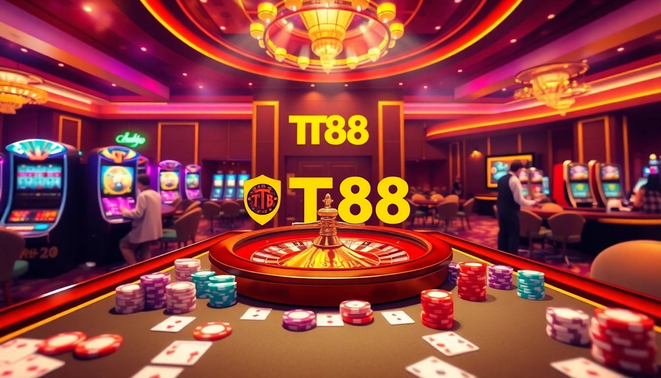 Experience the excitement of TT88 with vibrant casino tables and engaging gameplay.