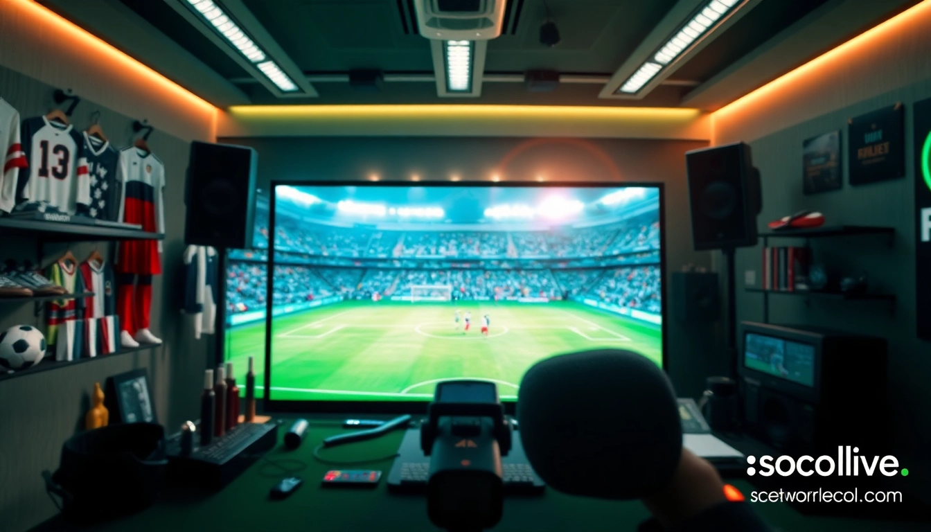 Socolive.network offers real-time football streaming in HD quality featuring live commentary and match data.