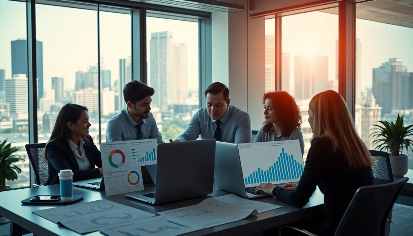 Agentur Suchmaschinenoptimierung arbeitet an innovativen SEO-Strategien in einem modernen Büro.