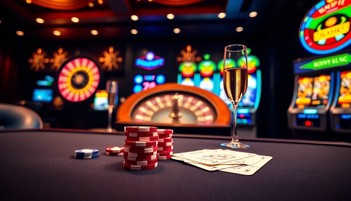 Experience the excitement of winning at OK8386 with a luxury casino ambiance featuring poker and roulette games.