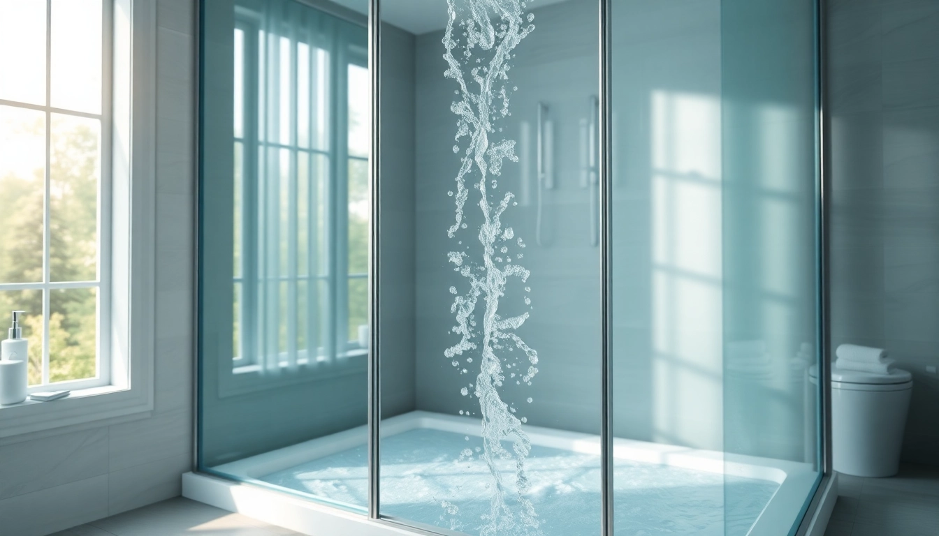 Erleben Sie eine Duschkabine 90x90 in einem eleganten, modernen Badezimmer-Design.