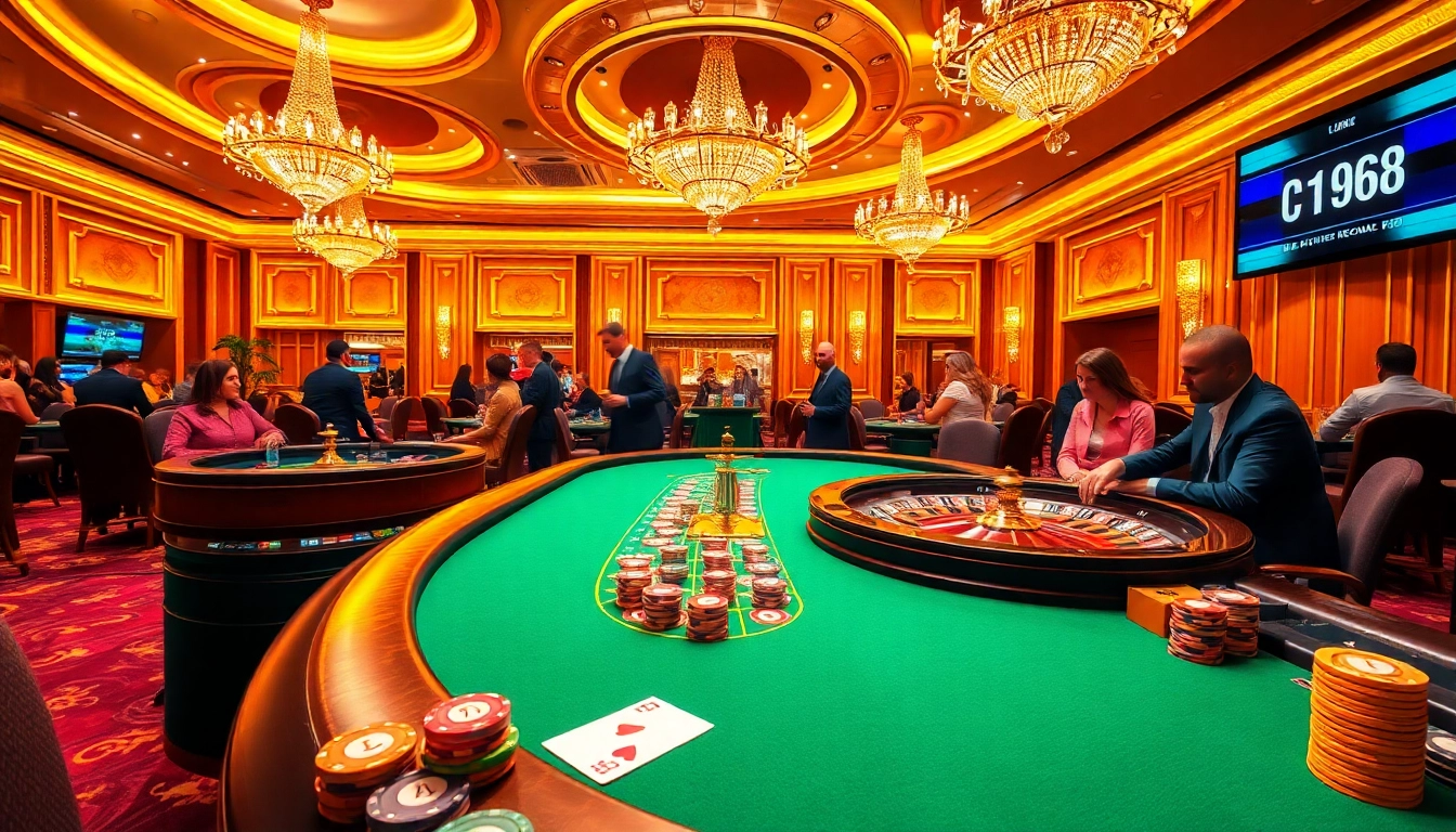 C168 players engaged in an exciting game of poker at a luxurious casino table.