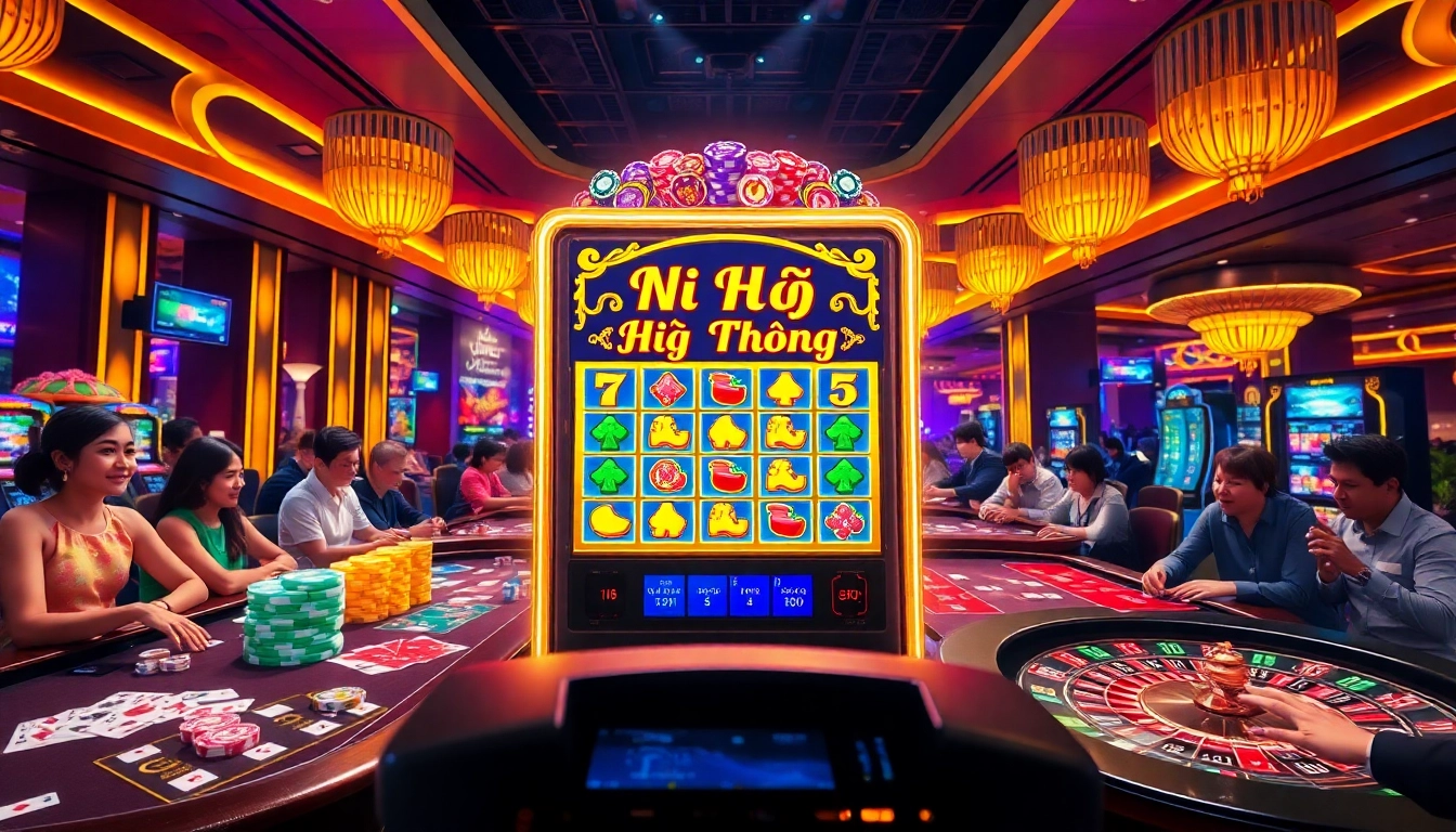 Experience the thrill of Nổ Hũ Đổi Thưởng with vibrant slot machines and exciting casino action.