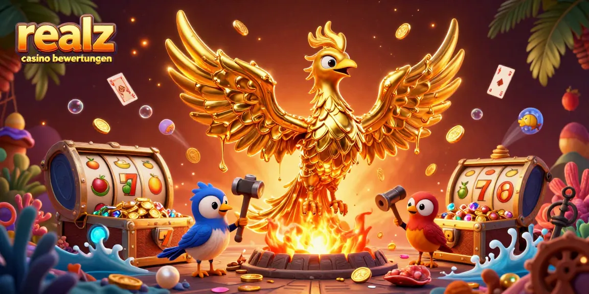 Erleben Sie faszinierende Realz Casino Bewertungen mit dem goldenen Phönix und Spielautomaten.