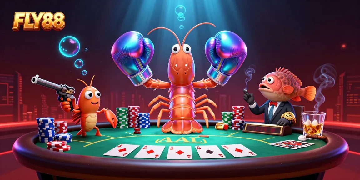 Experience thrilling gameplay with FLY88’s vibrant underwater casino scene featuring dynamic poker action.